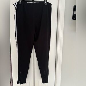 Prospirit Black Athletic Pants with White Accents
